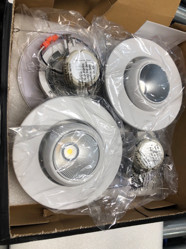 Photo 3 of  4 Pack 6 Inch Ultra-Thin LED Recessed Ceiling Light with Junction Box