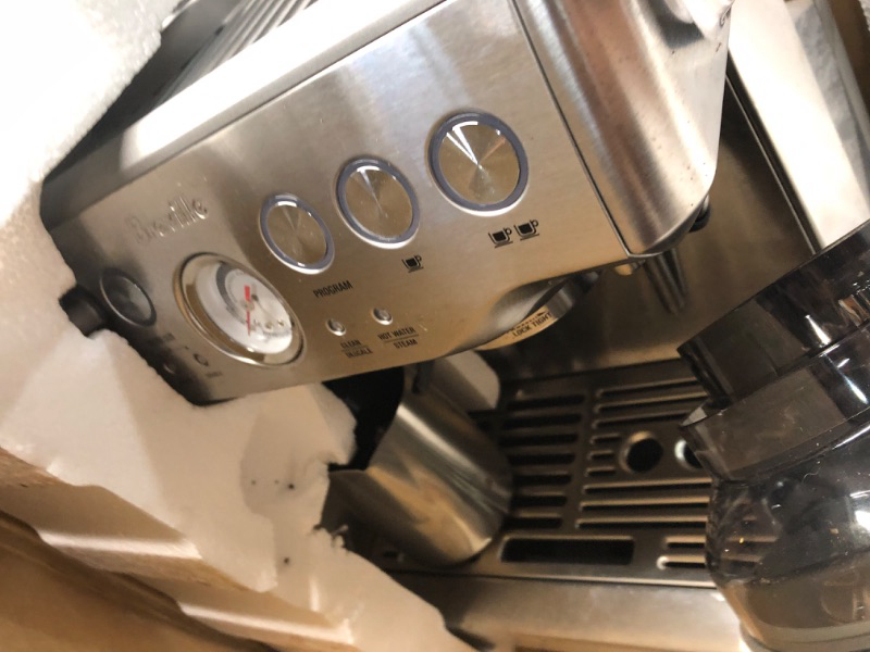 Photo 2 of (used)(not functional)(sold for parts only)Breville Stainless Steel Barista Express Espresso Machine Light Silver BES870XL