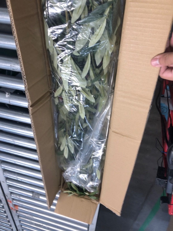 Photo 1 of Realead 6ft Faux Olive Tree, Tall Olive Tree Plants, Fake Potted Olive Silk Tree, Artificial Olive Trees for Modern Home Office Living Room Floor Decor Indoor 6 feet