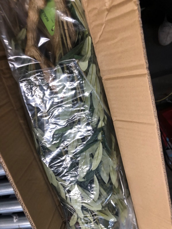 Photo 1 of Realead 6ft Faux Olive Tree, Tall Olive Tree Plants, Fake Potted Olive Silk Tree, Artificial Olive Trees for Modern Home Office Living Room Floor Decor Indoor 6 feet