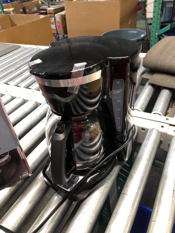 Photo 3 of ***USED - POWERS ON - UNABLE TO TEST FURTHER***
BLACK+DECKER 12-Cup Digital Coffee Maker, CM1160B, Programmable, Washable Basket Filter, Sneak-A-Cup, Black