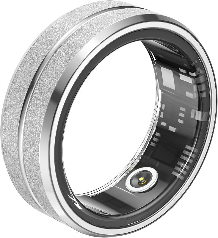 Photo 1 of [STOCK PHOTO FOR REFERENCE]
Smart Ring 10# Silver Health Tracker Activity Tracker Heart Rate Monitor Sleep Recorder IP68 Waterproof Level Silver