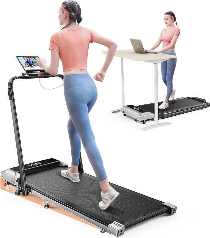 Photo 1 of ***NOT FUNCTIONAL - SEE COMMENTS***
Walking Pad Under Desk Treadmill with Incline, 2 in 1 Folding Treadmill for Home/Office, Portable Compact Treadmill with Remote Control, APP & LED Display 300LBS Capacity