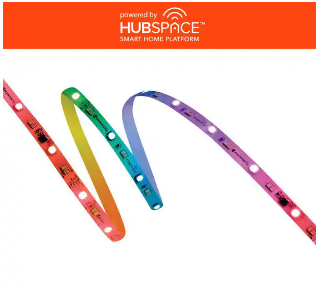 Photo 1 of 16.4 ft. Smart RGBWIC Dynamic Color Changing Dimmable Plug-In LED Strip Light Powered by Hubspace
