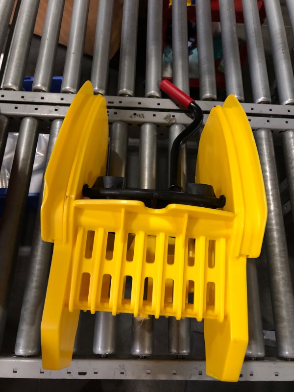 Photo 3 of (MISSING PARTS) 
Rubbermaid Commercial FG757588YEL Down Press Wringer for WaveBrake Buckets, 16-32-Ounce Capacity, Yellow