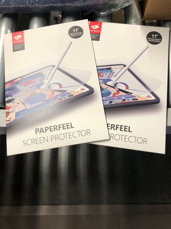 Photo 2 of **2 PACK**  bersem Paper Screen Protector Compatible with iPad Pro 11 inch (2022/2021/2020/2018), iPad Air 5th / 4th Generation (10.9",2022/2020), iPad Air 5 / iPad Air 4 Matte PET Film for Drawing?1 Pack