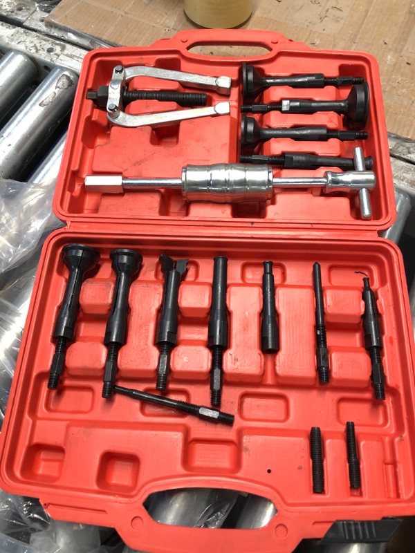 Photo 1 of DAYUAN Blind Hole Collet Bearing Puller Set,16 pcs Inner Bearing Extractor Kit with Slide Hammer Insert Bearing Removal Tool