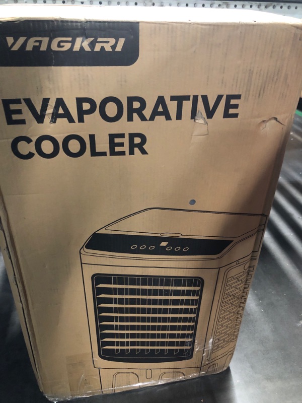 Photo 5 of ***ITEM TESTED FOR POWER, UNABLE TO TEST FURTHER***VAGKRI Evaporative Air Cooler, 2200CFM Swamp Cooler, 120°Oscillation Air Cooler with Remote Control, 24H Timer, 3 Modes & Wind Speeds for Outdoor Indoor Use, 9.2Gallon