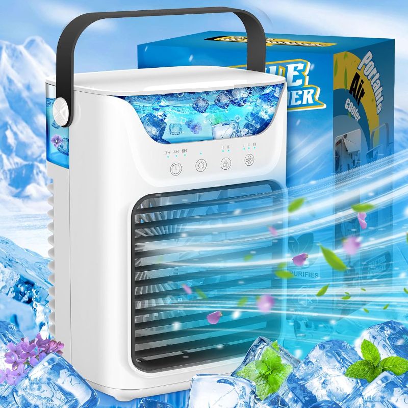 Photo 1 of ***STOCK PHOTO REFERENCE ONLY*** Portable Air Conditioners Fan, 3 Speed Fast Cooling Evaporative Air Cooler, LED Light Water Tank Personal Air Conditioner, USB Cooling Fan,Home, Bedroom