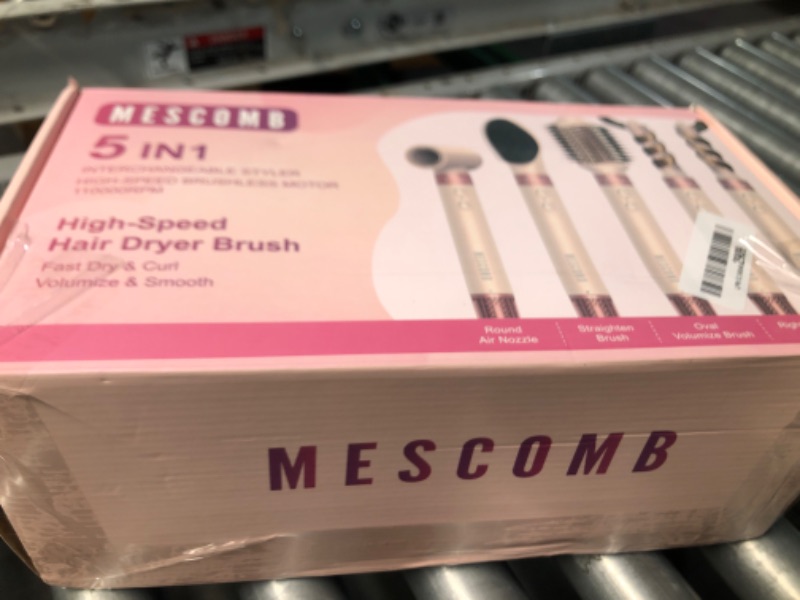 Photo 4 of (READ FULL POST) MESCOMB 5 in 1 High-Speed Hot Air Styler - Professional Frizz-Free Blow Dryer Brush, Fast Drying, No Heat Damage - Curl, Volumize, Straighten with Travel Bag