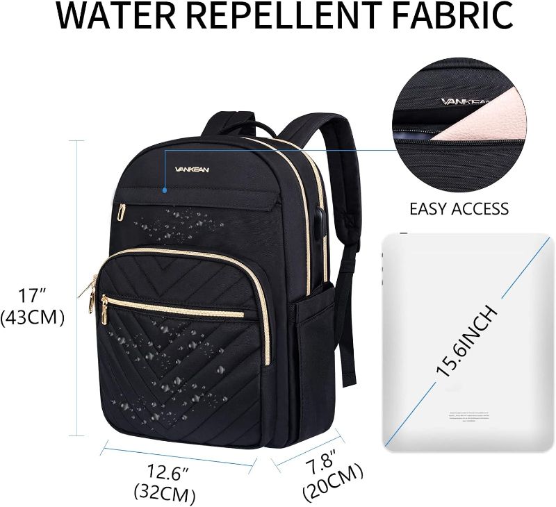 Photo 4 of (READ FULL POST) VANKEAN Laptop Backpack 15.6 Inch School Backpack Water Proof for Men/Women