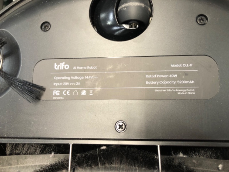 Photo 7 of ***USED - UNABLE TO TEST - LIKELY MISSING PARTS***
Trifo Emma Robot Vacuum Cleaner Wi-Fi Connected, Alexa/Google Assistant Voice Control, 4000Pa Strong Suction, Schedule Cleaning Self-Charging Smart Robotic Vacuums for Pet Hair/Carpet/Hard Floor (8D)