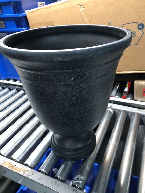 Photo 3 of *STOCK PHOTO FOR REF* Southern Patio 16" Jean Pierre Indoor/Outdoor Urn Planter with Drainage Hole & Plug, 21.14 qt. Capacity