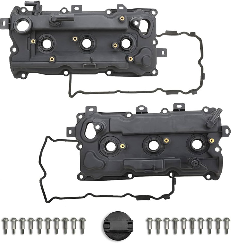 Photo 1 of *SEE NOTES* MITZONE Engine Valve Cover Kit Left & Right with Gasket & Bolts Compatible with 2009-2014 Nissan Murano Quest 3.5L Replace# 13264-JP01A 13264-JP01B