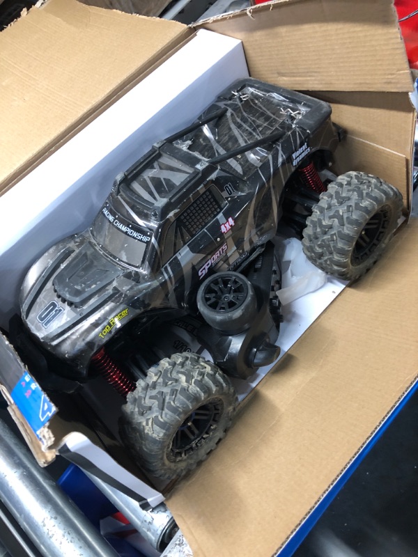 Photo 3 of *USED AND DIRTY* FUUY RC Cars for Adults 1:10 Large Remote Control Car 45KPH High-Speed RC Truck with 2 Batteries All Terrain Waterproof Off Road Fast RC Car with 550 Power Motor Toys Gift for Youth 1:10 Brushed