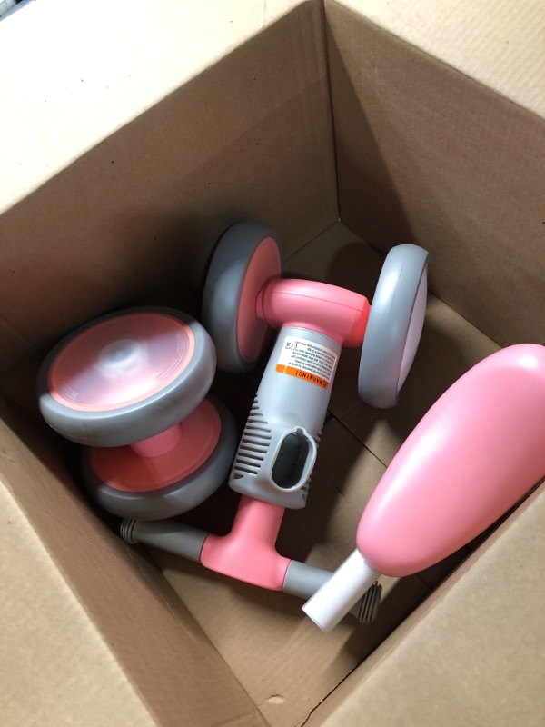 Photo 1 of Colorful Lighting Baby Balance Bike Toys for 1 Year Old Girl Gifts, 10-36 Month Toddler Balance Bike, No Pedal 4 Silence Wheels & Soft Seat First Bike, One Year Old Girl Birthday Gifts Pink