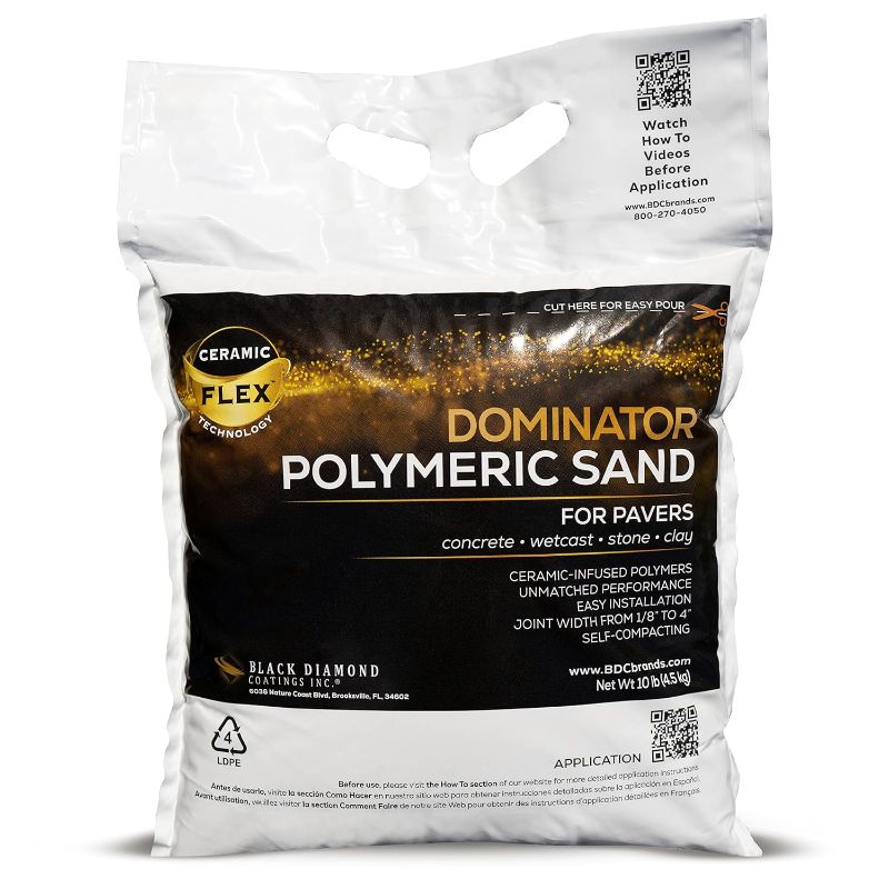 Photo 1 of 10 Pound Natural Ivory DOMINATOR Polymeric Sand with Revolutionary Ceramic Flex Technology for Stabilizing Paver Joints/Gaps, 1/8” up to 4”, Professional Grade Results
