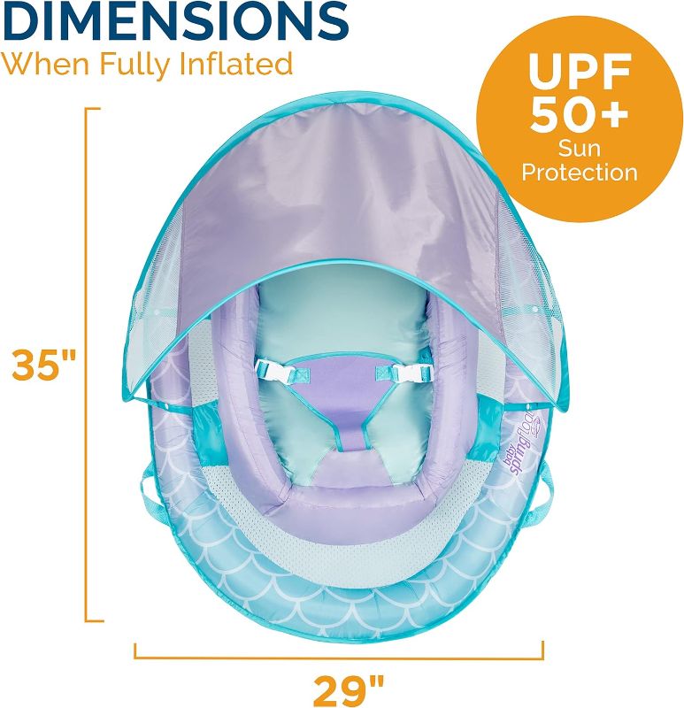 Photo 1 of *stock photo for reference* Swimways Sun Canopy Inflatable Infant Spring Float for Infants 3-9 Months, Mermaid Design 1-Mermaid