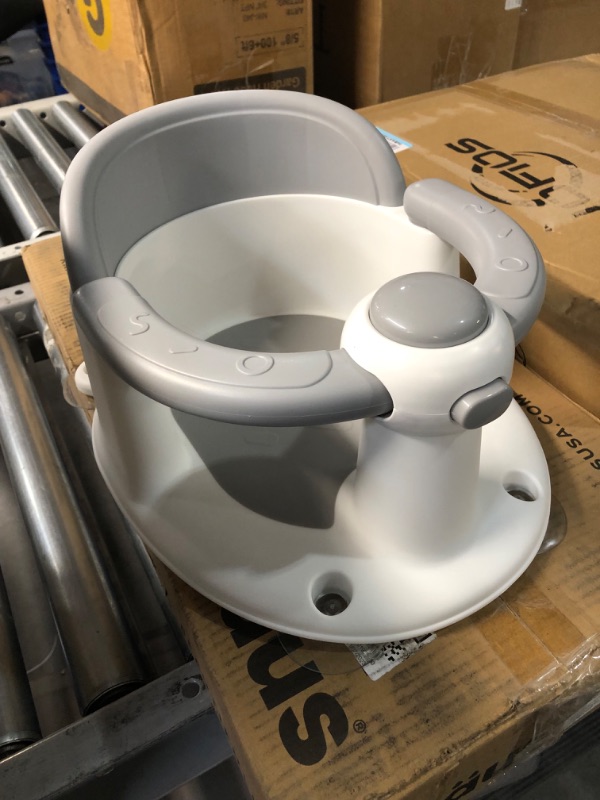 Photo 2 of Baby Bath Seat, Baby Bath Must-Have for 6 Months and up, Baby Bath tub Seat with Suction Cups, Non-Slip, Detachable, Non-Slip Cute Grey Bath Seat - Gray