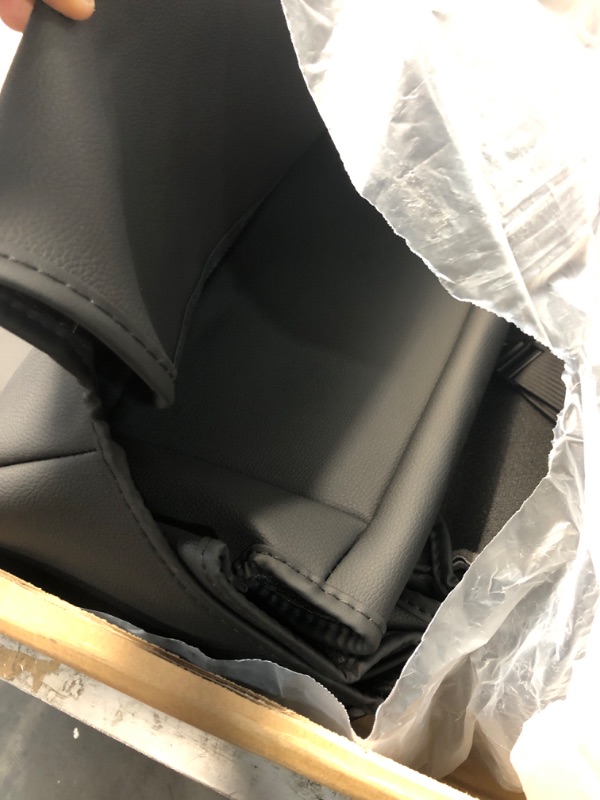 Photo 4 of F150 Seat Covers with Center Console Armrest Covers - Custom Fit for 2021-2023 Super Crew Cab F150 XL XLT - Carbon Fiber - Fully Covered, Premium Leather, NOT for 40/20/40 Bench Front Seat Black-Black & Full Sets 2021-2023 F150 XL XLT & SuperCrew Cab