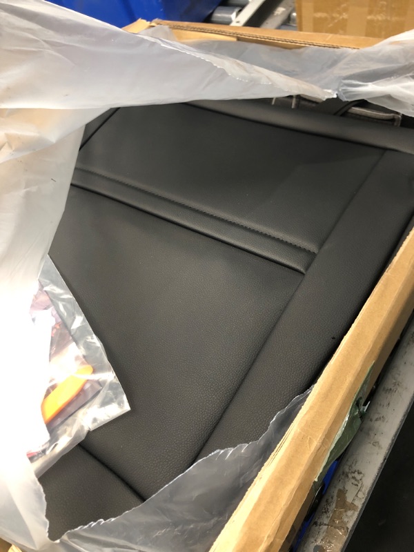 Photo 3 of F150 Seat Covers with Center Console Armrest Covers - Custom Fit for 2021-2023 Super Crew Cab F150 XL XLT - Carbon Fiber - Fully Covered, Premium Leather, NOT for 40/20/40 Bench Front Seat Black-Black & Full Sets 2021-2023 F150 XL XLT & SuperCrew Cab