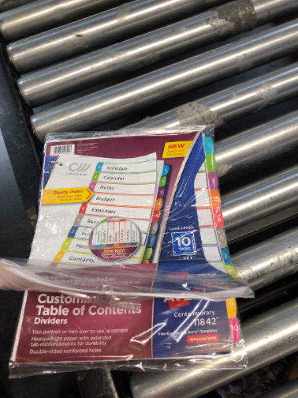 Photo 1 of **NON-REFUNDABLE BUNDLE OF 2** Avery 10 Tab Dividers for 3 Ring Binders, Customizable Table of Contents, Multicolor Tabs, 2 SetS (11842)
