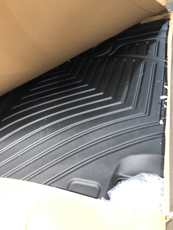 Photo 2 of OEDRO Floor Mats Compatible for 2015-2023 Ford F-150 SuperCrew Cab, Unique Black TPE All-Weather Guard, Includes 1st & 2nd Front Row and Rear Floor Liner Full Set