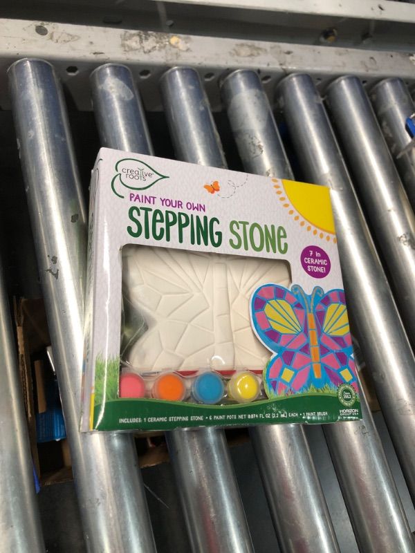 Photo 1 of Creative Roots Mosaic Butterfly, Unicorn, & Heart Stepping Stone, Includes 3-Pack 7-Inch Ceramic Stepping Stone & 6 Vibrant Paints, Paint Your Own Stepping Stone, DIY Stepping Stone for Kids Ages 8+ 3 Pack Mystical Toy