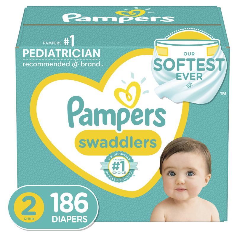 Photo 1 of Diapers Size 2, 93Count - Pampers Swaddlers Disposable Baby Diapers (Packaging & Prints May Vary) Size 2 (93 Count)