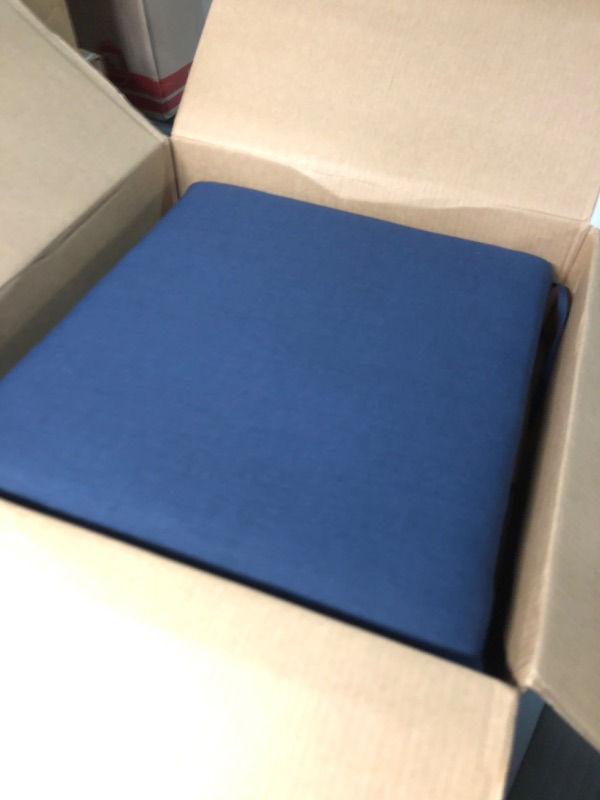 Photo 2 of ***READ**STOCK PHOTO FOR REFERENCE ONLY**Arden Selections Outdoor Deep Seating Cushion Set, 24" D x 22" W x 5" H, Sapphire Blue Leala