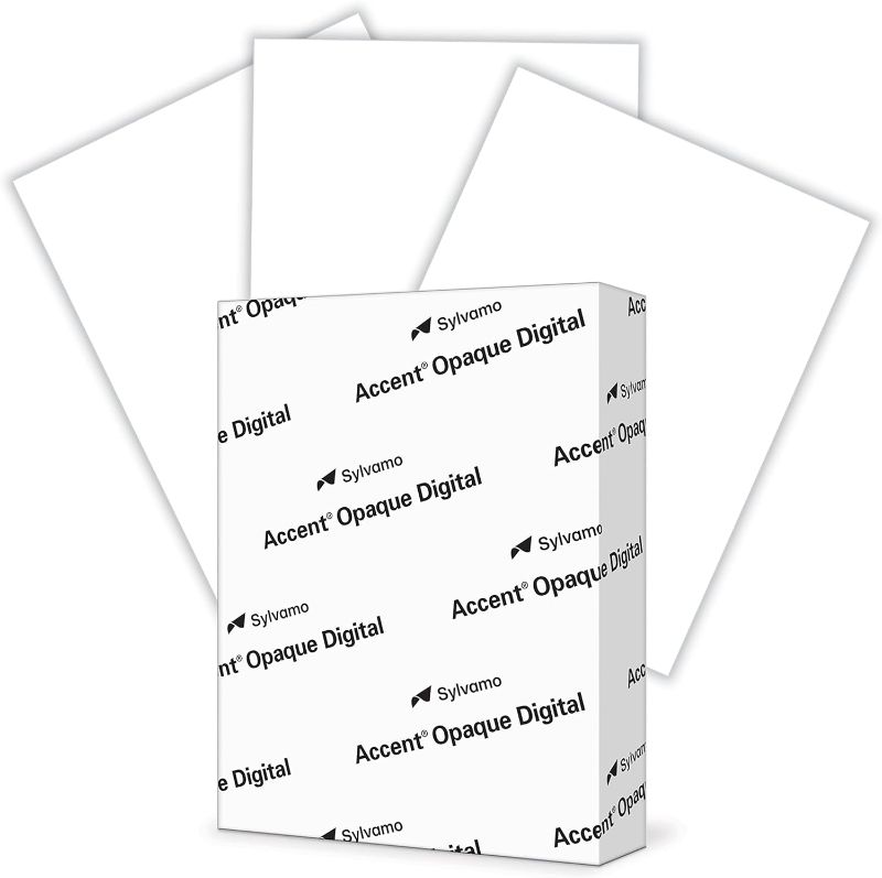 Photo 1 of Accent Opaque White 80lb, 8.5” x 11” Cardstock Paper, 216gsm, 250 Sheets 1 Ream, Premium Super Smooth Heavy Cardstock Printer Paper for Ink Heavy Invitations, Cards, Menus, Images and More, 121947R 80lb - White 1 Ream | 250 Sheets Letter (8.5x11)