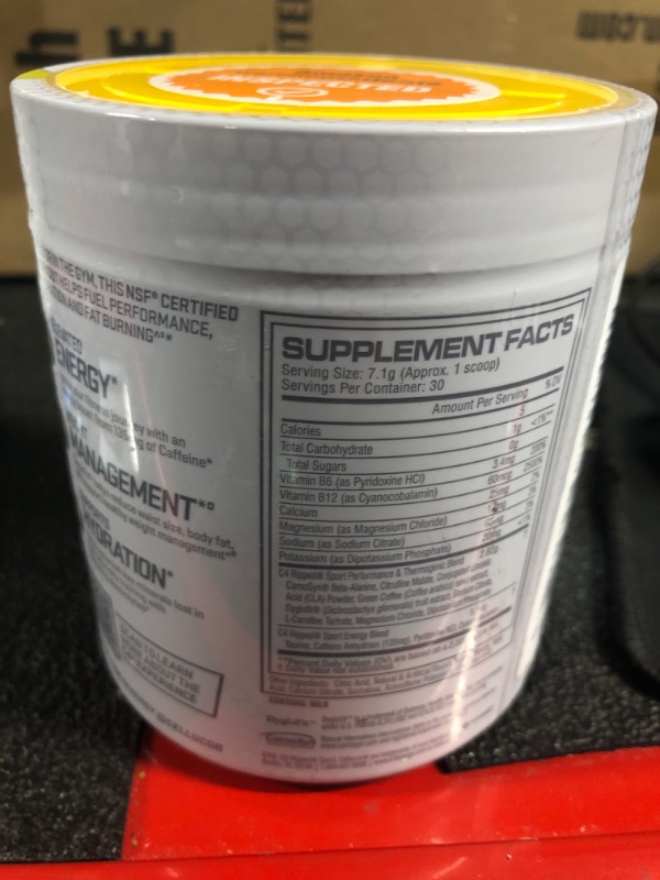 Photo 3 of C4 Ripped Sport Pre Workout Powder Fruit Punch | NSF Certified for Sport + Sugar Free Preworkout Energy Supplement for Men & Women | 135mg Caffeine + Weight Loss | 30 Servings