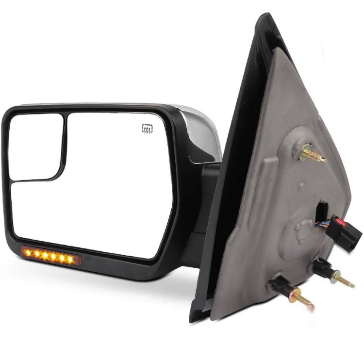 Photo 1 of (READ FULL POST) (SINGLE) SCITOO Towing Mirror fit for 2004-2014 for Ford for F-150 Blind Spot Mirror Power Heated Chrome Puddle Signal Double Glass (Driver Side)