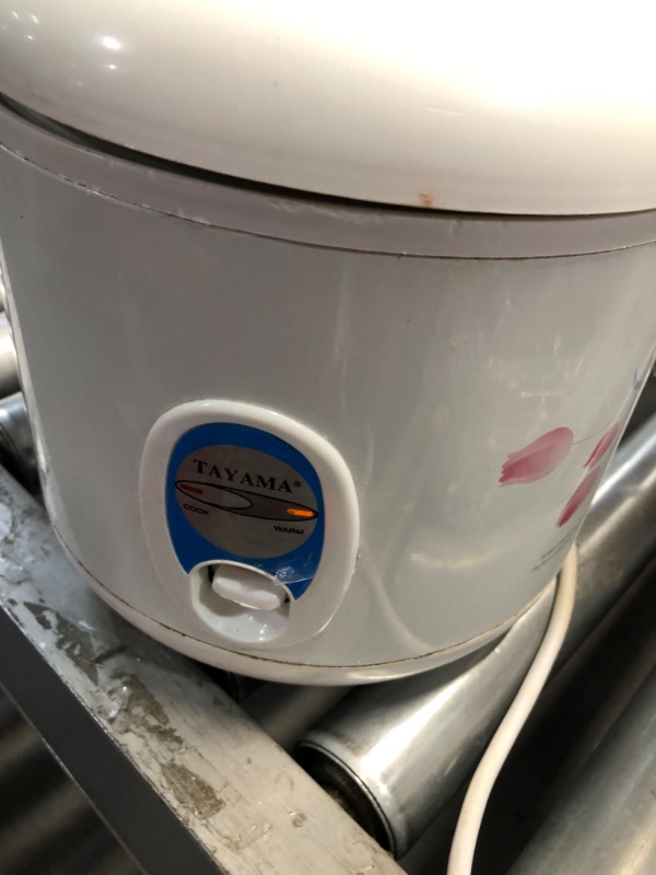 Photo 4 of (ITEM HAS BEEN HEAVILY USED) Tayama Automatic Rice Cooker 5 Cup, White (TRC-04R)
