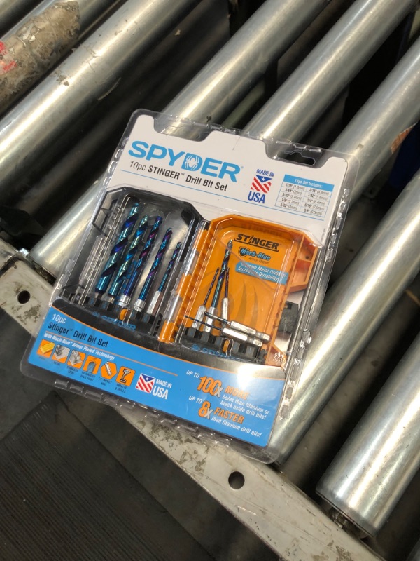 Photo 2 of **1/8" broken** Spyder 19017 10 PC Stinger Drill BIT Set