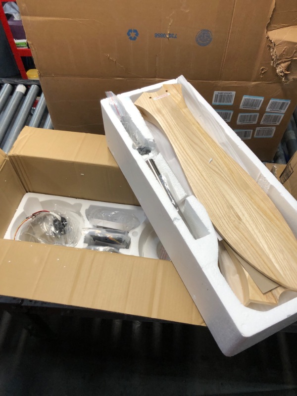 Photo 1 of VONLUCE Ceiling Fans with Lights, 52 inch Smart Ceiling Fan with Remote/APP/Alexa Control, 3 Blades, 6 Speeds, Reversible DC Motor, Noiseless, Wood Ceiling Fan