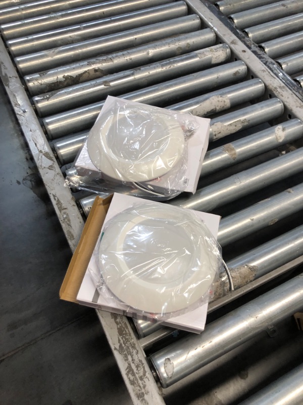 Photo 2 of **non refundable two pack** 6 Inch LED Low Profile Recessed & Surface Mount Disk Light, Round, 15W, 900 Lumens, 5000K Daylight White, CRI80, Driverless Design, White
