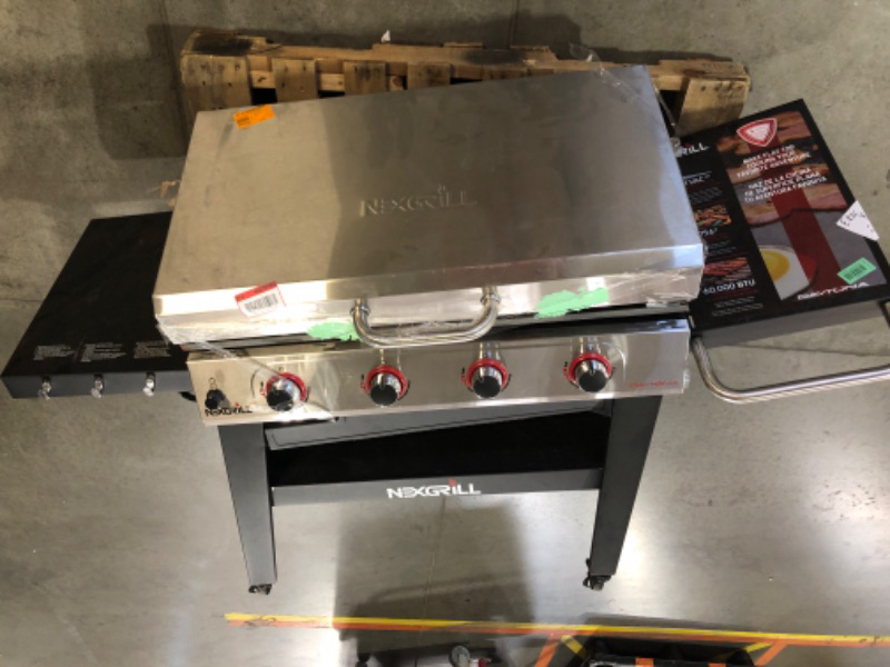 Photo 2 of **NONREFUNDABLE**FOR PARTS OR REPAIR**SEE NOTES**
Nexgrill Daytona 4-Burner Propane Gas Grill 36 in. Flat Top Griddle in Black with Stainless Steel Lid