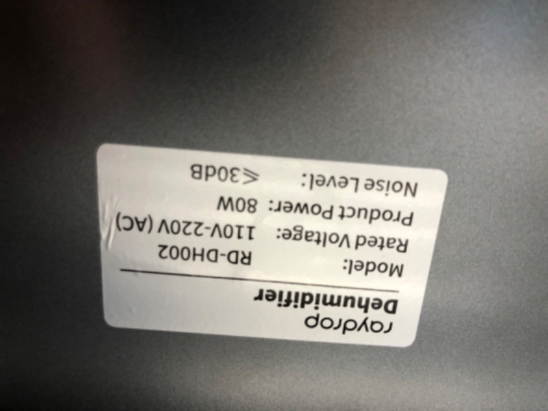 Photo 4 of ***USED - DIRTY - LIKELY MISSING PARTS - UNABLE TO VERIFY FUNCTIONALITY***
raydrop Dehumidifier for Bedroom, 95 OZ Water Tank, Dehumidifier with Drain Hose for Home Basement Bathroom, Timer, Cycling 7 Color Lights, Quiet Sleep Mode, Aromatherapy, Auto Shu