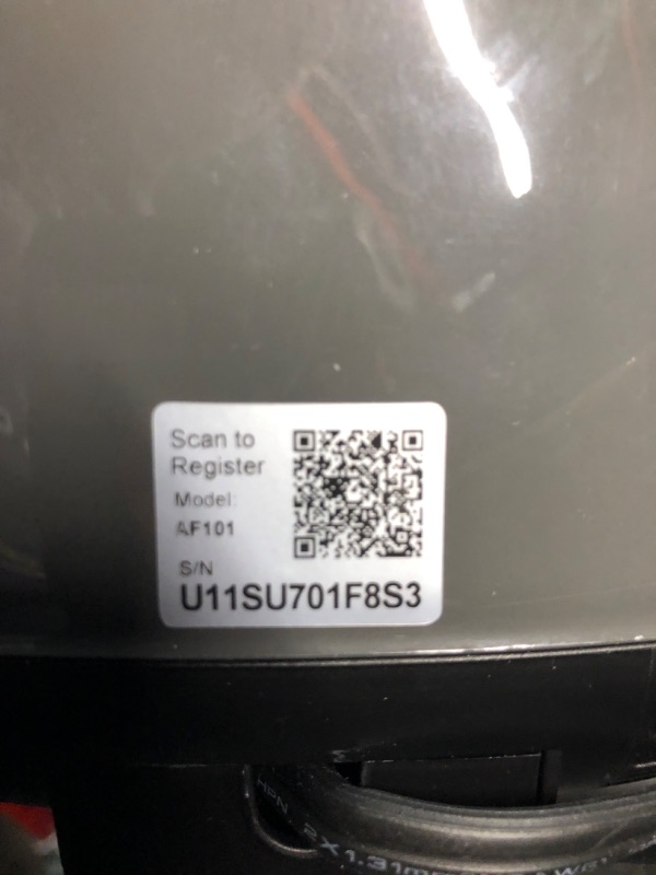 Photo 4 of ***ITEM TESTED FOR POWER, UNABLE TO TEST FURTHER***Ninja AF101 Air Fryer that Crisps, Roasts, Reheats, & Dehydrates, for Quick, Easy Meals, 4 Quart Capacity, & High Gloss Finish, Grey 4 QT Grey