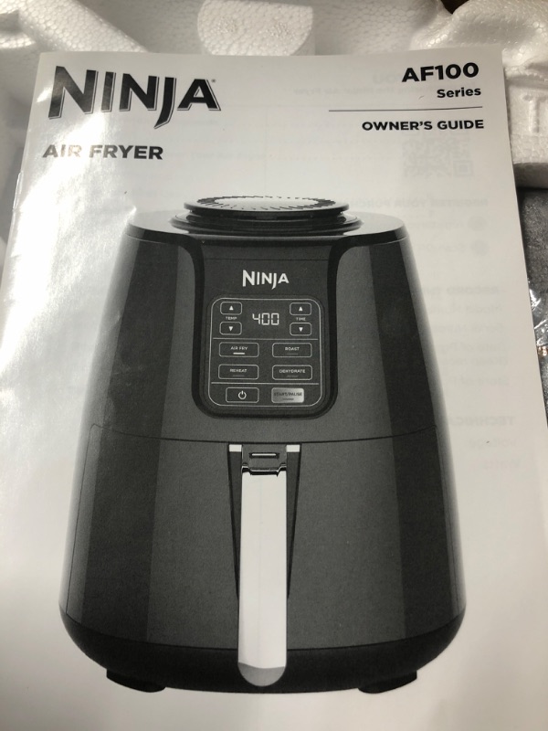 Photo 3 of ***ITEM TESTED FOR POWER, UNABLE TO TEST FURTHER***Ninja AF101 Air Fryer that Crisps, Roasts, Reheats, & Dehydrates, for Quick, Easy Meals, 4 Quart Capacity, & High Gloss Finish, Grey 4 QT Grey