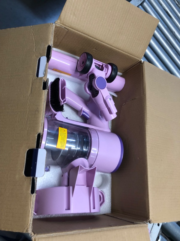 Photo 4 of ***USED - POWERS ON - UNABLE TO TEST FURTHER***
Homeika- Pro Version- 28k PA Cordless Vacuum- Digital Display- 50 Min Run Time- 3 Speeds- Telescopic – 300 Watts- Brushless Motor- 8 in 1- HEPA Filter- for All Floors- Detachable Battery Pink