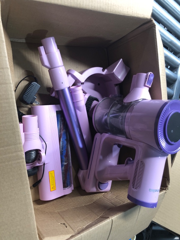 Photo 2 of ***USED - DOESN'T POWER ON - UNABLE TO TROUBLESHOOT***
Homeika- Pro Version- 28k PA Cordless Vacuum- Digital Display- 50 Min Run Time- 3 Speeds- Telescopic – 300 Watts- Brushless Motor- 8 in 1- HEPA Filter- for All Floors- Detachable Battery Pink