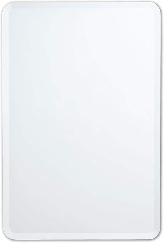 Photo 1 of *****STOCK IMAGE FOR REFERENCE ONLY*****
Small Bathroom Mirror for Wall Black Rectangle 14"x18" Wall-Mounted Mirror Shatterproof Hangs Horizontal Or Vertical Metal Framed Rounded Corner Vanity Mirror for Bedroom/Entryway/Washroom
