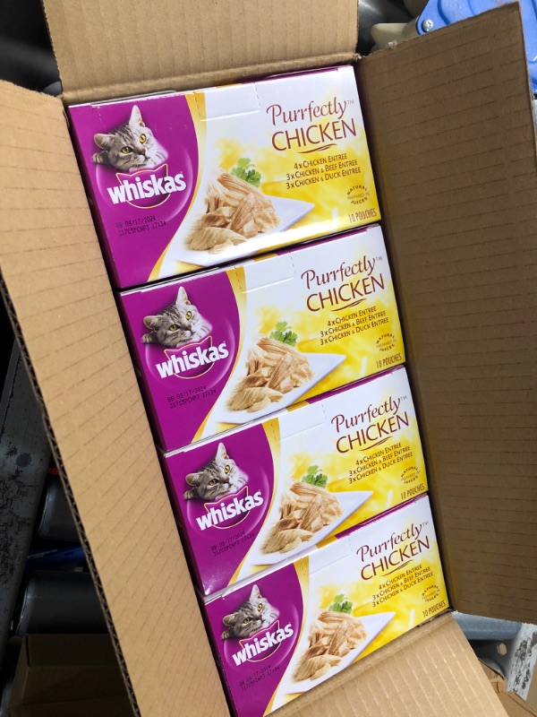 Photo 2 of ***NON REFUNDABLE***
Whiskas Purrfectly Chicken Prepared In Natural Juices Wet Cat Food - 3oz/10ct Variety Pack of 4