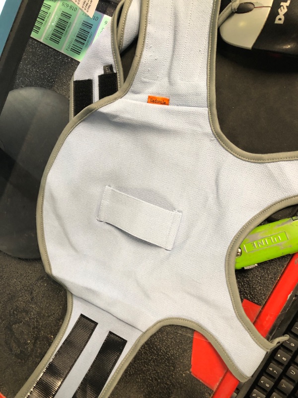Photo 1 of ***STOCK PHOTO REFERENCE ONLY*** Mora Pets Dog Cooling Vest with Ice Packs Cooling Vest for Dogs Evaporation Summer Dog Harness Adjustable Pet Cooling Shirt with D Ring for Large Medium Small Dogs Grey L