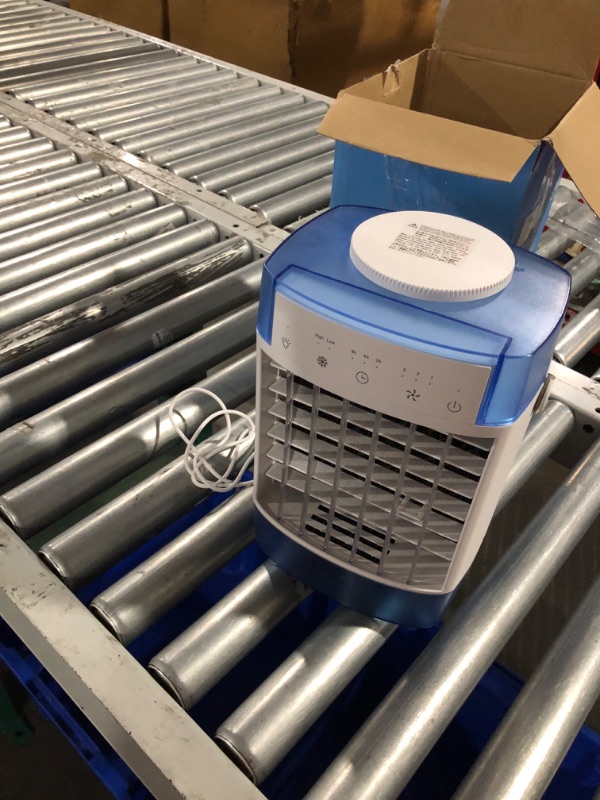 Photo 1 of ***USED - DOESN'T POWER ON - UNABLE TO TROUBLESHOOT***
Portable Air Conditioners,3-Speed Small AC Unit, Evaporative Air Cooler with Timer function,7-Color Nightlight,Double Tank, 2 Mist modes,Personal Air Conditioner for Bedroom,Office,Room-Blue
