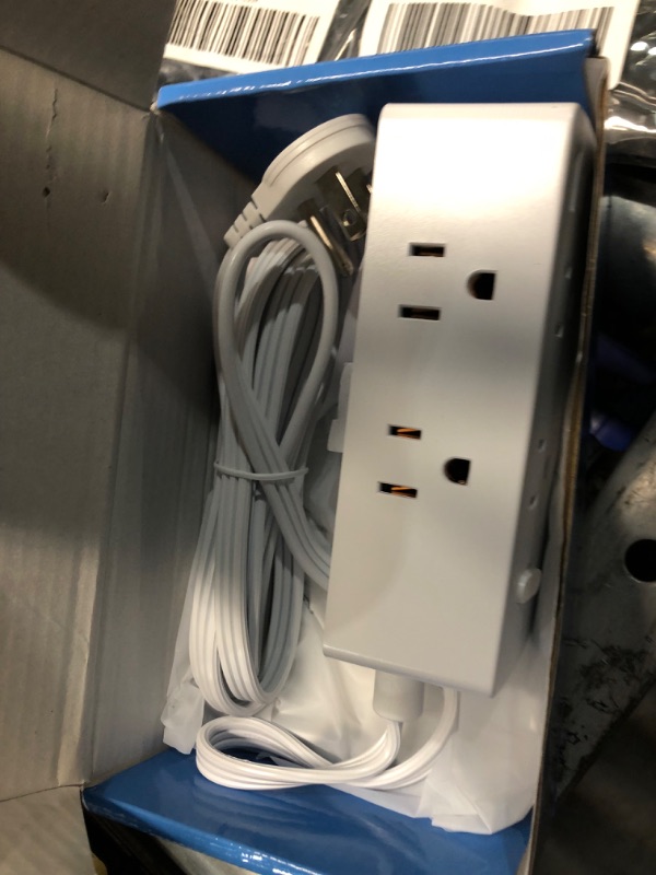 Photo 3 of ***STOCK PHOTO REFERENCE ONLY*** Extension Cord with Outlet Cover, Olcorife Flat Plug Power Strip with 6 Outlets and 3 USB Ports, 2000 Joules Surge Protector, 5 FT Cord Hidden Outlet Extender for Tight Spaces
