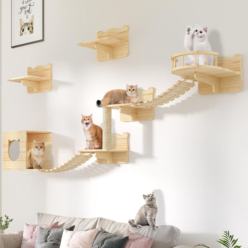 Photo 1 of (parts
059" Cactus Cat Tree, Large Cat Tree for Indoor Cats, Cat Tower for Large Cats, Multi-Level Cat Tower, Cat Condo with Large Hammock, Scratching Post, and 2 Perches, Green