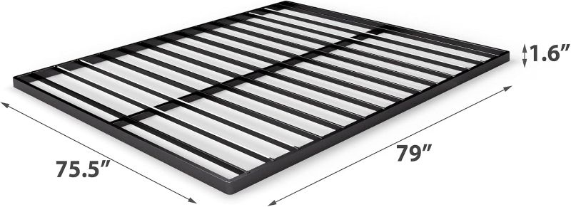 Photo 5 of (READ FULL POST) ZINUS Quick Lock Bunkie Board, Box Spring & Bed Slat Replacement, Metal Frame with Steel Slats, Easy Assembly, King, Bunkie Board only
